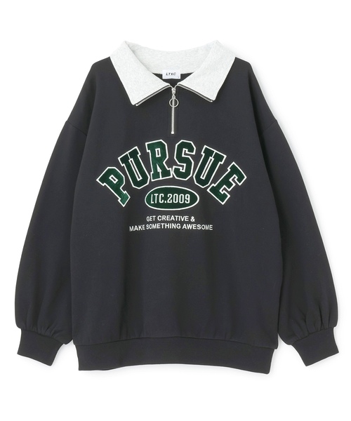 LOVETOXIC（ラブトキシック）の「【LTXC】【綿100％】裏起毛ハーフジップスウェット（スウェット・キッズ・ブラック/ホワイト系その他/グリーン・L:160cm/M:150cm/S:140cm/130cm）」の15枚目の写真