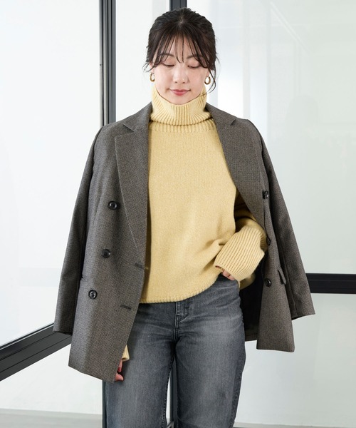 ISLAND TIDES(アイランドタイド)の「【ISLAND TIDES】別注-ハイネックニット(ニット/セーター・レディース・イエロー/ベージュ/ダークネイビー/ピンク・FREE)」の18枚目の写真