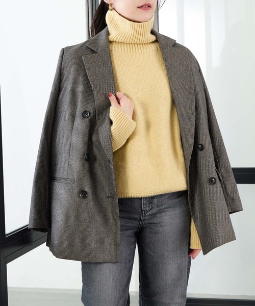 ISLAND TIDES(アイランドタイド)の「【ISLAND TIDES】別注-ハイネックニット(ニット/セーター・レディース・イエロー/ベージュ/ダークネイビー/ピンク・FREE)」の20枚目の写真