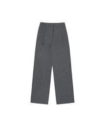 SIPT7022 One Tuck Side Banding Slacks_Charcoal