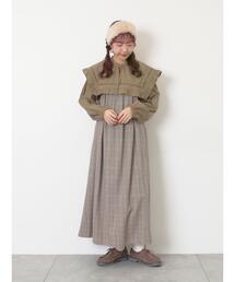 Samansa Mos2 | 前タックジャンパースカート(ワンピース)