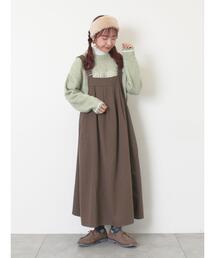 Samansa Mos2 | 前タックジャンパースカート(ワンピース)