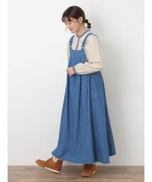 Samansa Mos2 | 前タックジャンパースカート(ワンピース)