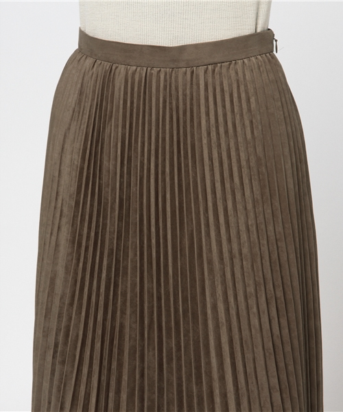 ELFORBR（エルフォーブル）の「フェイクスエードプリーツスカートⅡ（スカート・レディース・ブラウン/ベージュ/ターコイズブルー/サックスブルー・38/36）」の8枚目の写真