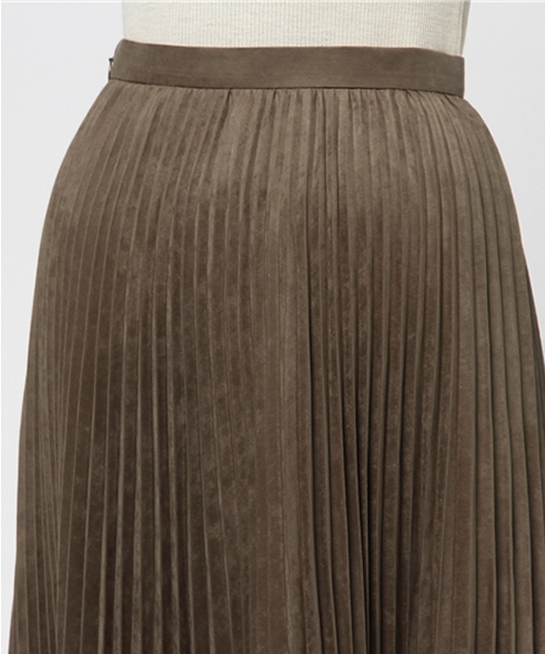 ELFORBR（エルフォーブル）の「フェイクスエードプリーツスカートⅡ（スカート・レディース・ブラウン/ベージュ/ターコイズブルー/サックスブルー・38/36）」の9枚目の写真