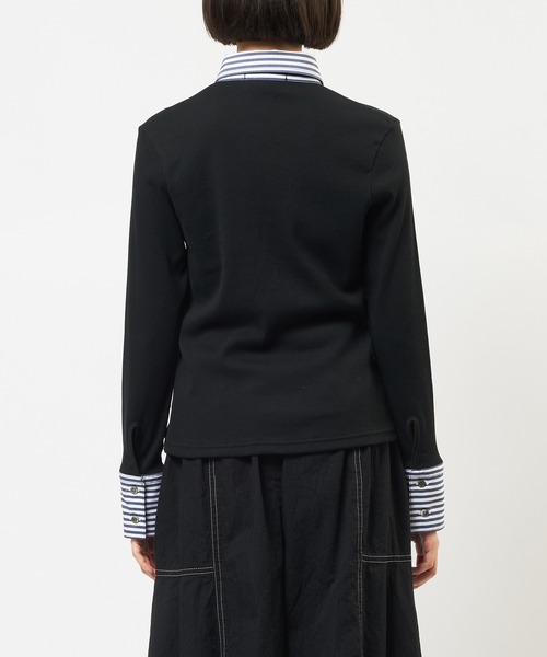 gomme（ゴム）の「シャツカラーカーディガン（カーディガン/ボレロ・レディース・ブラック/ネイビー・MEDIUM）」の11枚目の写真