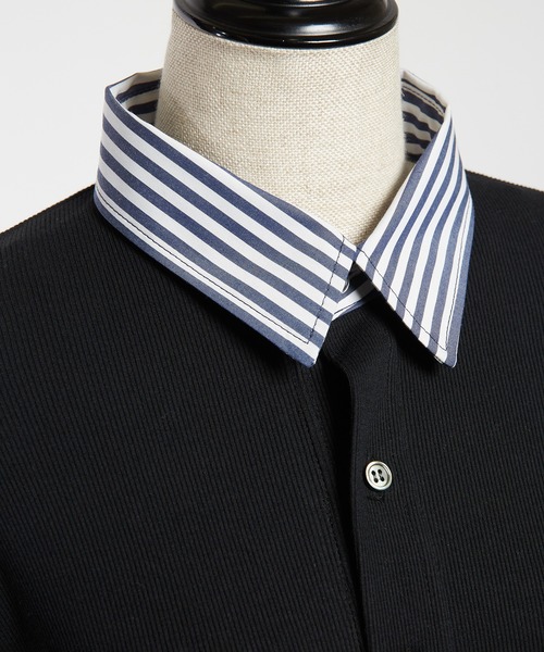 gomme（ゴム）の「シャツカラーカーディガン（カーディガン/ボレロ・レディース・ブラック/ネイビー・MEDIUM）」の16枚目の写真