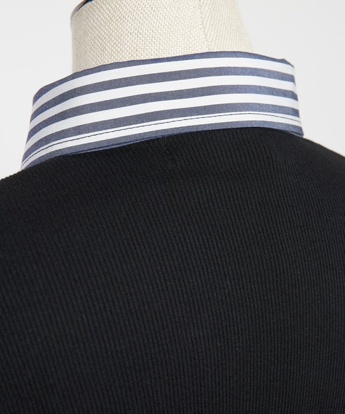 gomme（ゴム）の「シャツカラーカーディガン（カーディガン/ボレロ・レディース・ブラック/ネイビー・MEDIUM）」の19枚目の写真