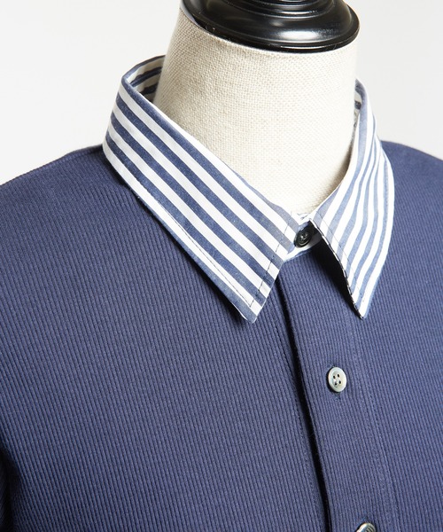 gomme（ゴム）の「シャツカラーカーディガン（カーディガン/ボレロ・レディース・ブラック/ネイビー・MEDIUM）」の21枚目の写真