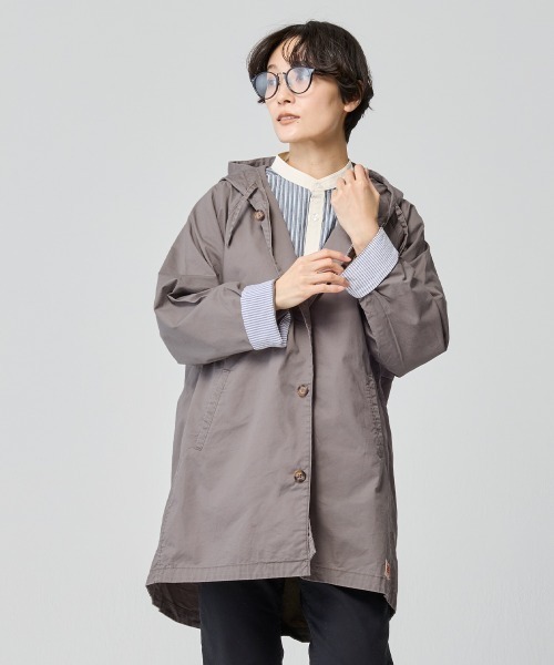 KRIFF MAYER Lady's Collection(クリフメイヤーレディースコレクション)の「ミディアム丈フードトレンチコート(トレンチコート・レディース・ベージュ/ダークグレー/ブルーグリーン/ナチュラル・LARGE/MEDIUM)」の19枚目の写真
