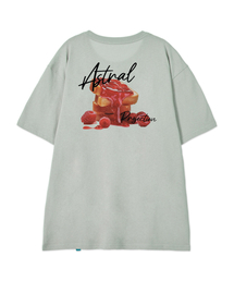 [ラズベリージャム]コットンルーズフィット半袖Tシャツ_ダスティミント