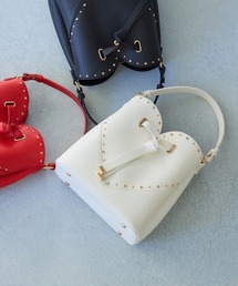 VIS | ラインストーン＆スタッズハートカットバッグ(ショルダーバッグ)