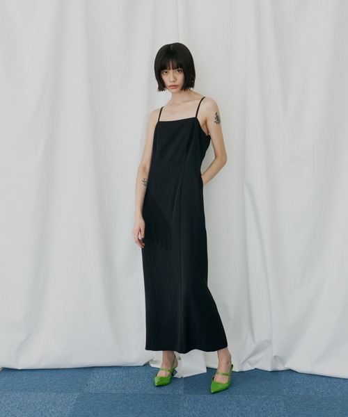 ANDRESD(アンドレスド)の「ジグザグチュールドレス / zigzag tulle dress(ドレス・レディース・ピンク/ミント/チャコール/ベージュ×ブラック・L/M/S)」の20枚目の写真