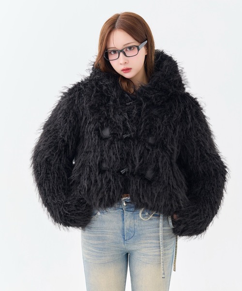 ANDWANG Petit Fur Duffle Coat アウター andwang（アンドワン）の「Petit Fur Duffle Coat（ダッフルコート