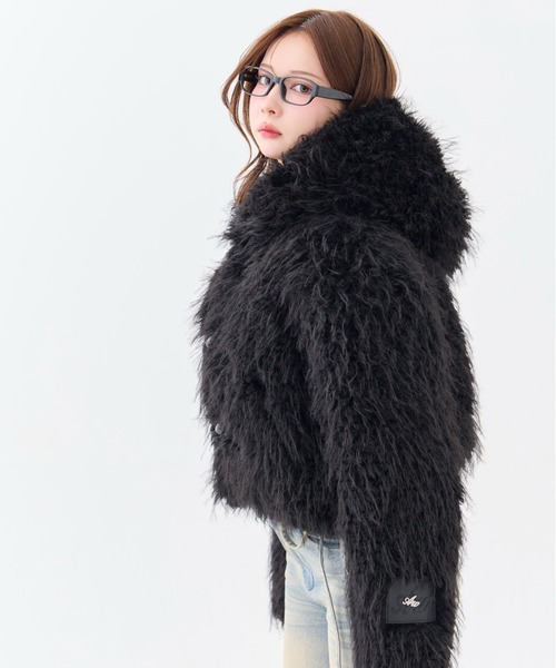 ANDWANG Petit Fur Duffle Coat アウター andwang（アンドワン）の「Petit Fur Duffle Coat（ダッフルコート
