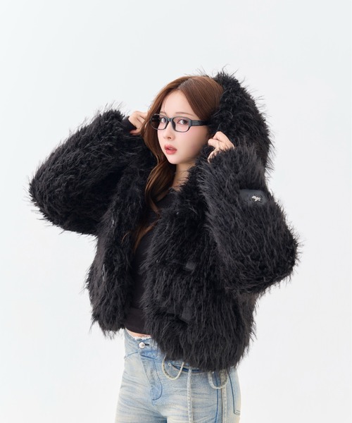 『新品未使用』ANDWANG Petit Fur Duffle Coat andwang（アンドワン）の「Petit Fur Duffle Coat（ダッフルコート