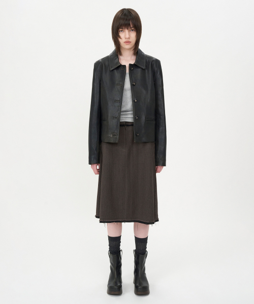INSILENCE WOMEN(インサイレンスウーマン)の「ロー ディテール ウール スカート BROWN(スカート・レディース・その他・SMALL/MEDIUM/LARGE)」の6枚目の写真