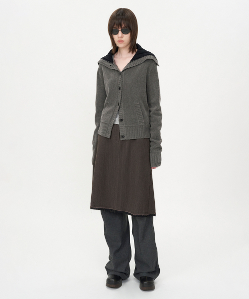 INSILENCE WOMEN(インサイレンスウーマン)の「ロー ディテール ウール スカート BROWN(スカート・レディース・その他・SMALL/MEDIUM/LARGE)」の3枚目の写真