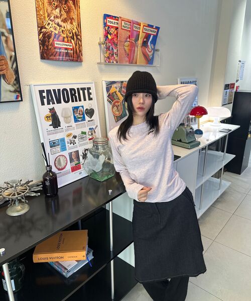 INSILENCE WOMEN(インサイレンスウーマン)の「ロー ディテール ウール スカート BROWN(スカート・レディース・その他・SMALL/MEDIUM/LARGE)」の2枚目の写真