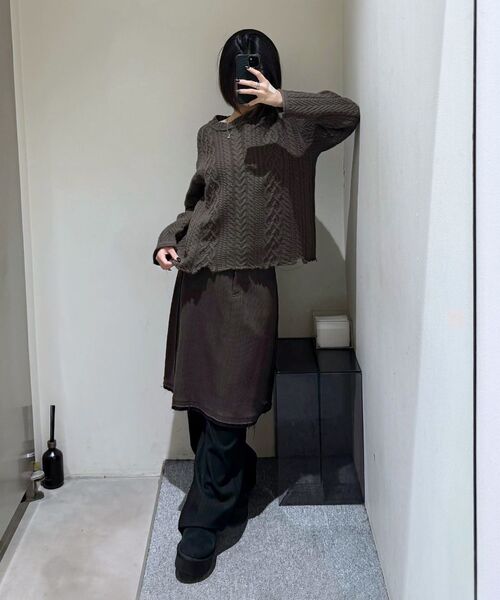 INSILENCE WOMEN(インサイレンスウーマン)の「ロー ディテール ウール スカート BROWN(スカート・レディース・その他・SMALL/MEDIUM/LARGE)」の12枚目の写真