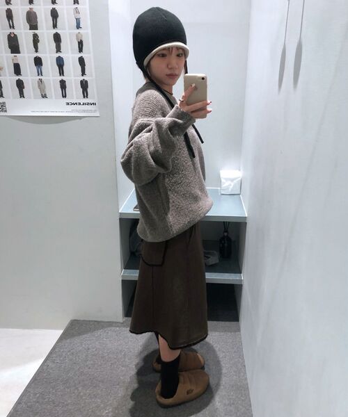 INSILENCE WOMEN(インサイレンスウーマン)の「ロー ディテール ウール スカート BROWN(スカート・レディース・その他・SMALL/MEDIUM/LARGE)」の7枚目の写真
