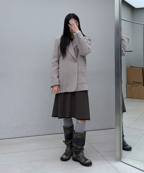 INSILENCE WOMEN(インサイレンスウーマン)の「ロー ディテール ウール スカート BROWN(スカート・レディース・その他・SMALL/MEDIUM/LARGE)」の16枚目の写真