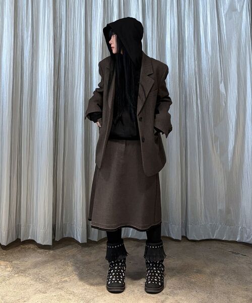 INSILENCE WOMEN(インサイレンスウーマン)の「ロー ディテール ウール スカート BROWN(スカート・レディース・その他・SMALL/MEDIUM/LARGE)」の15枚目の写真