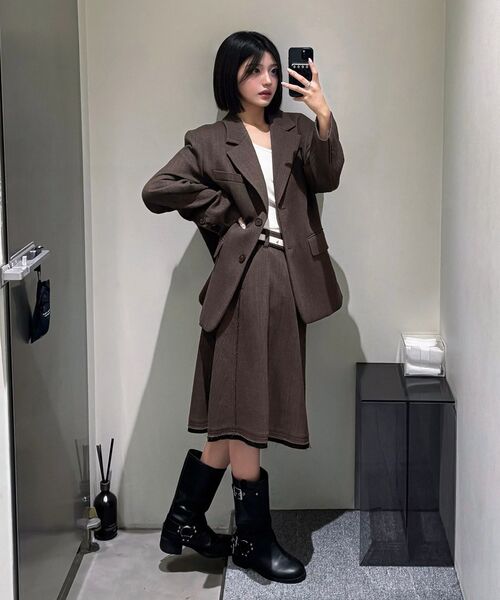 INSILENCE WOMEN(インサイレンスウーマン)の「ロー ディテール ウール スカート BROWN(スカート・レディース・その他・SMALL/MEDIUM/LARGE)」の20枚目の写真