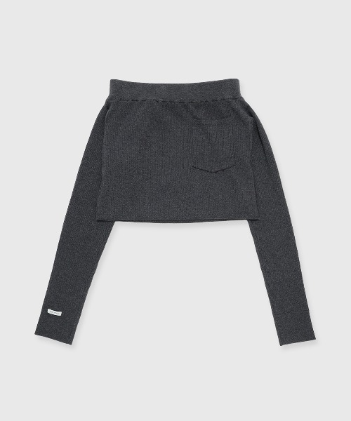 JOSE MOON（ジョゼムーン）の「FORMULE KNIT MINI SKIRT/フォーマルニットミニスカート（スカート・レディース・グレー/ブラック・FREE）」の14枚目の写真