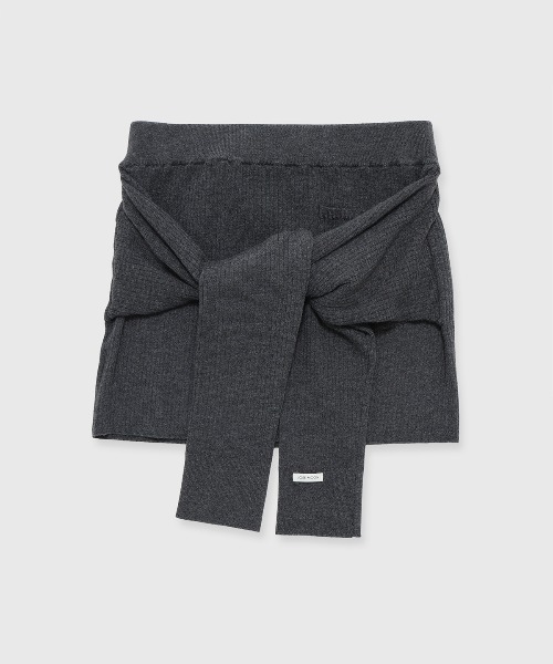 JOSE MOON（ジョゼムーン）の「FORMULE KNIT MINI SKIRT/フォーマルニットミニスカート（スカート・レディース・グレー/ブラック・FREE）」の12枚目の写真