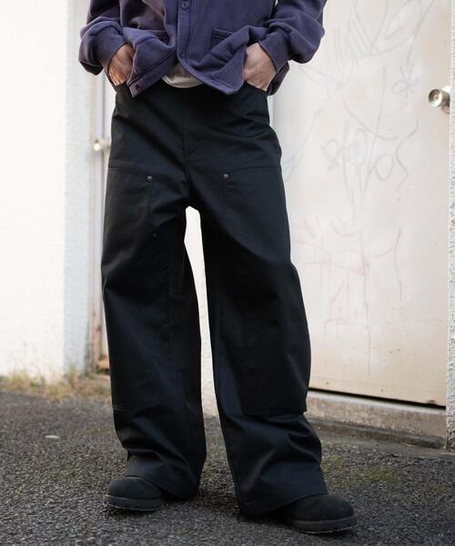 RED KAP(レッドキャップ)の「∴WEGO/別注RED KAPダブルニーチノパンツ(チノパンツ・メンズ・ベージュ/ブラック・MEDIUM/LARGE)」の2枚目の写真