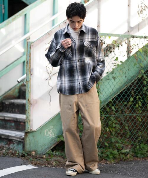 RED KAP(レッドキャップ)の「∴WEGO/別注RED KAPダブルニーチノパンツ(チノパンツ・メンズ・ベージュ/ブラック・MEDIUM/LARGE)」の5枚目の写真
