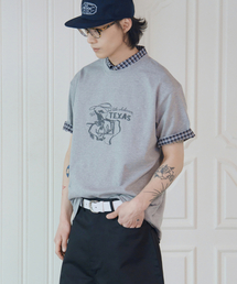 CAMEL WORK（キャメルワーク）の「テキサスカウボーイ半袖Tシャツ（グレー）（Tシャツ/カットソー）」