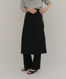 HOWUS（ホワス）の「DIANE WRAP SKIRT (BLACK)（スカート）」