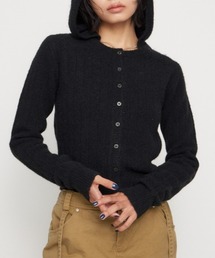 CROPPED HOODIE KNIT カーディガン