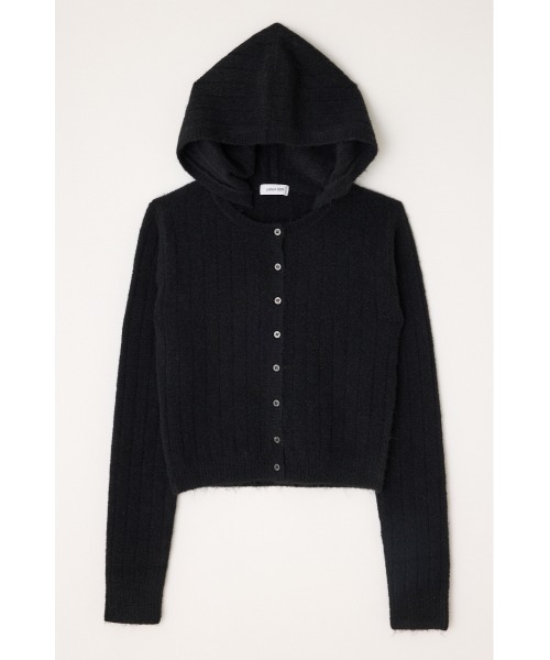 LAGUA GEM(ラグアジェム)の「CROPPED HOODIE KNIT カーディガン(カーディガン/ボレロ・レディース・ライトイエロー/杢グレー/ブラック・FREE)」の13枚目の写真