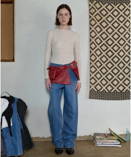 AOPT(アオプト)の「LACE SEE THROUGH TOP - LIGHT CREAM(Tシャツ/カットソー・レディース・その他・SMALL/MEDIUM)」の2枚目の写真