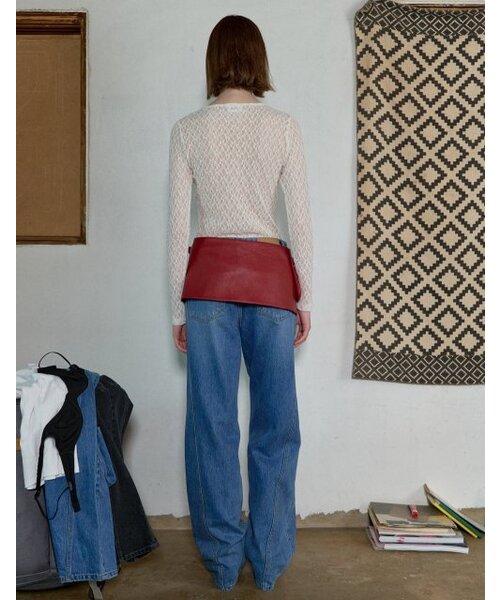 AOPT(アオプト)の「LACE SEE THROUGH TOP - LIGHT CREAM(Tシャツ/カットソー・レディース・その他・SMALL/MEDIUM)」の4枚目の写真