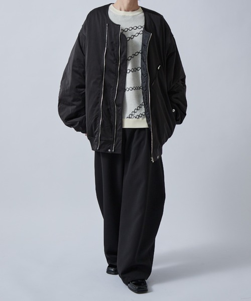 Lui's（ルイス）の「チェーン柄ジャガードPO（ニット/セーター・メンズ・グレー/ブラック/ホワイト・S/M）」の10枚目の写真