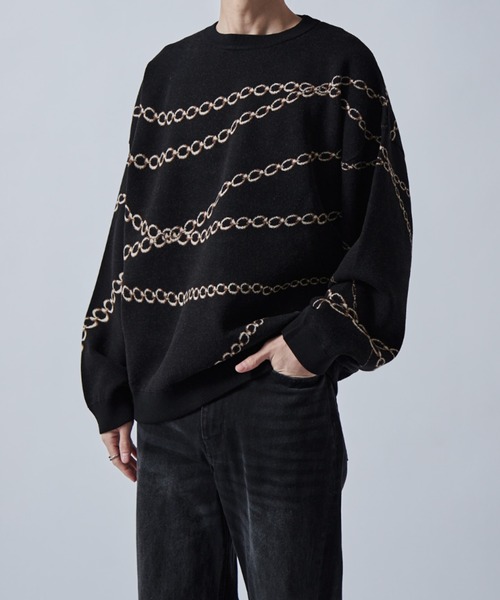 Lui's（ルイス）の「チェーン柄ジャガードPO（ニット/セーター）」 - WEAR
