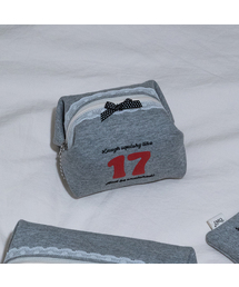 LEMASQUE（ルマスク）の「グラフィックスクエアポーチグレーS（ポーチ）」