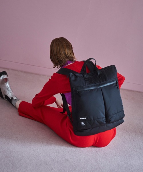 RAMIDUS(ラミダス)の「【RAMIDUS×OMMO】3WAY SQUARE BAG(バックパック/リュック・レディース・ブルー/カーキ/ブラック・F)」の8枚目の写真