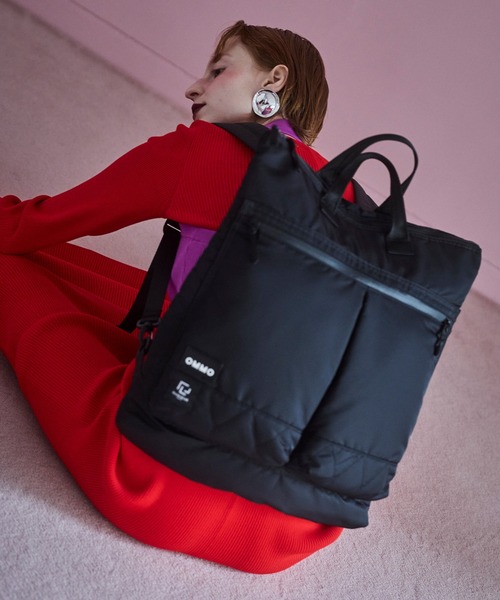 RAMIDUS(ラミダス)の「【RAMIDUS×OMMO】3WAY SQUARE BAG(バックパック/リュック・レディース・ブルー/カーキ/ブラック・F)」の12枚目の写真