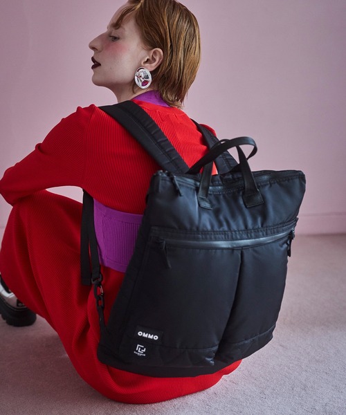 RAMIDUS(ラミダス)の「【RAMIDUS×OMMO】3WAY SQUARE BAG(バックパック/リュック・レディース・ブルー/カーキ/ブラック・F)」の14枚目の写真