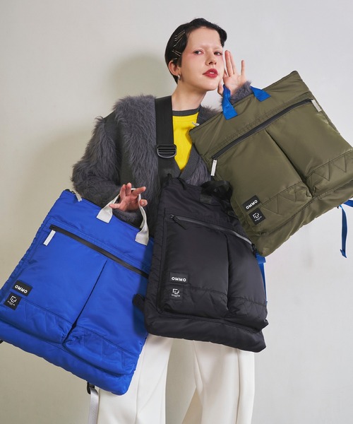 RAMIDUS(ラミダス)の「【RAMIDUS×OMMO】3WAY SQUARE BAG(バックパック/リュック・レディース・ブルー/カーキ/ブラック・F)」の4枚目の写真