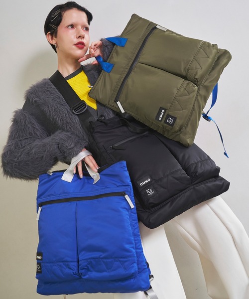 RAMIDUS(ラミダス)の「【RAMIDUS×OMMO】3WAY SQUARE BAG(バックパック/リュック・レディース・ブルー/カーキ/ブラック・F)」の5枚目の写真