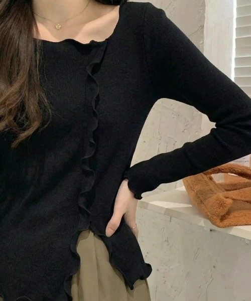 cammie(キャミー)の「メロートップス(Tシャツ/カットソー・レディース・ベージュ/アイボリー/ブラック・F)」の11枚目の写真