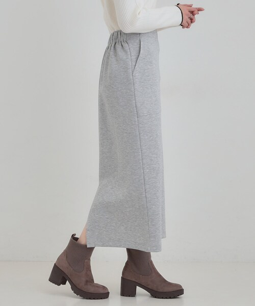 SHOO・LA・RUE（シューラルー）の「【セットアップ可/S-LL/なめらかタッチ】ベイカーナロースカート（スカート・レディース・ネイビー/グレー・04/03/02/01）」の4枚目の写真