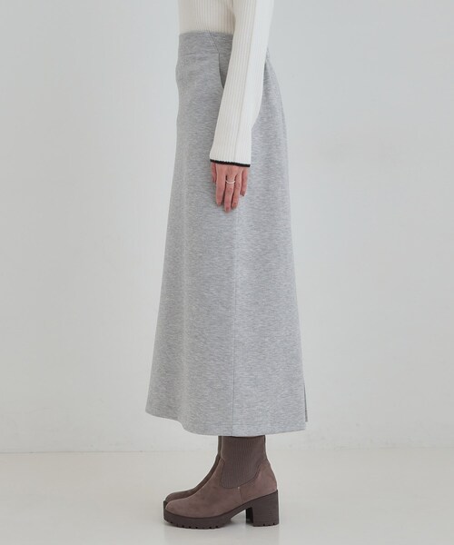 SHOO・LA・RUE（シューラルー）の「【セットアップ可/S-LL/なめらかタッチ】ベイカーナロースカート（スカート・レディース・ネイビー/グレー・04/03/02/01）」の12枚目の写真