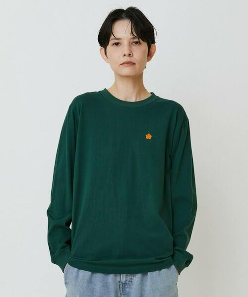 FRAPBOIS PARK(フラボアパーク)の「パーキーL/S T(Tシャツ/カットソー・レディース・グリーン/ブラック/グレー・1/2)」の1枚目の写真